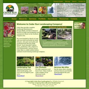 Cedar Run Landscaping Company In Loudoun County Katalyst Solutions Cedar Run Com Screenshot